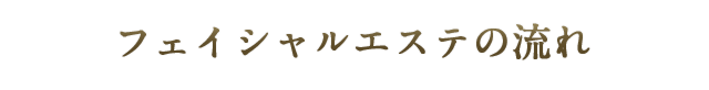 フェイシャルエステの流れ