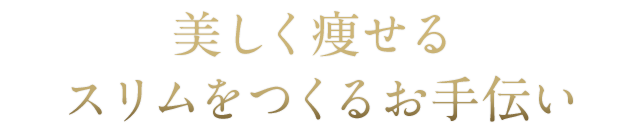 スリムをつくるお手伝い